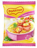 Вермишель Роллтон на домашнем бульоне с сыром и беконом 60г 