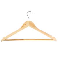 VETTA Вешалка для одежды деревянная 45см, натуральный цвет, хром, ЭКО 