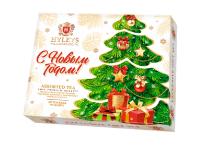 Чай Hyleys С Новым Годом Ассорти Елка на светлом фоне 36пак*2гр*12шт 