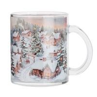 Кружка Зимний пейзаж стекло 320мл 