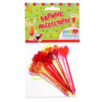 Пика для канапе Сердце пластик 8см 30шт 