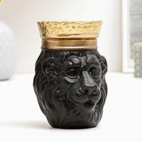 Копилка "Лев в короне" черный, 16см 7183323 