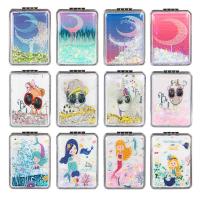 Зеркало карманное ЮниLook, пластик, стекло, 8х5,8см, 12 дизайнов 