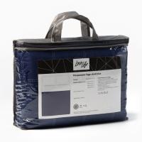Покрывало LoveLife евро Cage dark blue 200х210±5см микрофайбер 