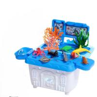 Игровой набор морских животных Морской город в чемодане 11 фигурок свет звук 