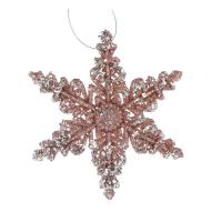 Декоративная подвеска Снежинка СНОУ БУМ 12см 
