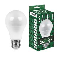 Лампа ЛОН Saffit A60 E27 20W(1900lm) 4000K 4K матовая 112x60  SBA6020 55014 