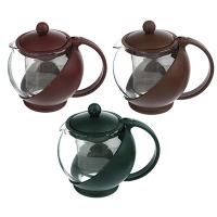 Чайник заварочный 500мл, ситечко из нержавеющей стали, стекло, пластик 