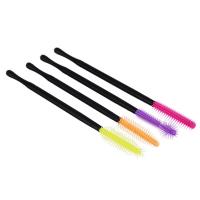 Набор силиконовых кисточек для ресниц 4шт, 10см, 4 дизайна 