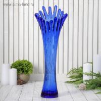 Ваза "коралл" h 380 мм. из синего стекла (без декора) 1346263 