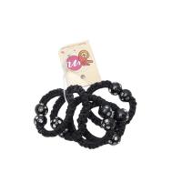 Резинка для волос Магическая шарики 3см чёрный 