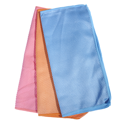 Салфетка из микрофибры для стекол и зеркал VETTA, 30х30см, 250 г/кв.м., 3 цвета 