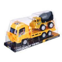 МЕШОК ПОДАРКОВ Машинка инерционная "Грузовой тягач 2в1", ABS, 28,5х10х9 см, 3 дизайна 