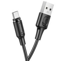 Кабель Borofone BX41 Type-C-USB магнитный 2.4А 1м PVC оплётка чёрный 