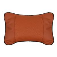 Подушка на подголовник экокожа компактная 25x15см РОКОТ цвет коричневый 