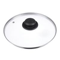 Крышка стеклянная 24см с  метал.ободком в сборе 