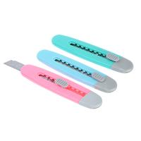 Нож канцелярский малый CLIP STUDIO, 9см, лезвие 9мм, пластик, 3 цвета 