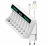 Зарядное устройство КОСМОС 1-4 AA/AAA питание от USB шнура KOC803USB 