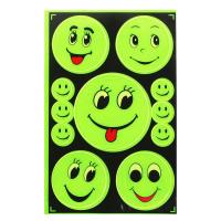Наклейка светоотражающая SILAPRO "С улыбкой" d8;6;2см, ПВХ, 11шт 