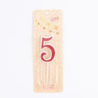 Свеча в торт на шпажке Рубиновая коллекция 5,2см 