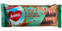 Печенье Любятово сахарное Соленая карамель в глазури 50г 