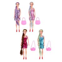 Кукла с длинными волосами ИГРОЛЕНД PP PVC 10х5х32,5см 4 дизайна 