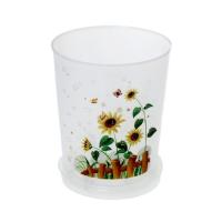 Горшок для орхидей с поддоном 1,2л d12,5см h15см Декор цвет прозрачный 