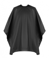 Накидка для стрижки и окрашивания волос, 140х120см, полиэстер, чёрная ЮНИLOOK 