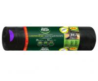 Master FRESH Пакеты д/мусора 35л (10шт) 24мкм суперпрочные/черные (с завязками/усиленное дно) 