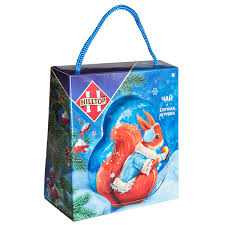 Чай HILLTOP Королевское золото Елочная игрушка Сказочная белочка 50г 