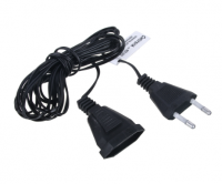 Удлинитель для гирлянд электрических, 3м ПВХ черный, 220В Сноу бум 