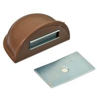 Стопор дверной, магнитный пластик, металл, 2,5х5см, коричневый 