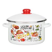 Кастрюля Мексика эмалированная цилиндрическая 4л 