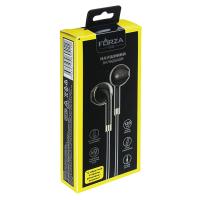 Наушники вкладыши FORZA, с гарнитурой, золотая окантовка, 120см, пластик, 2 цвета 