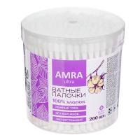 Ватные палочки AMRA стакан 200шт 