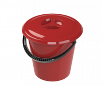 Ведро пласт.  8л с крышкой, цвет в ассортименте 