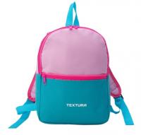 Рюкзак на молнии, цвет бирюзовый/розовый 