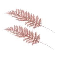 Набор декоративных украшений листья2шт 14x38см пластик глиттер 