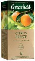 Чай Greenfield Citrus Breeze лемон и мята зеленый 25 пакетов 