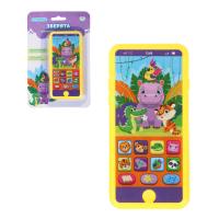 Смартфон музыкальный ИГРОЛЕНД Зверята звук ABS, 6х12,6х1,5см 3xААА 