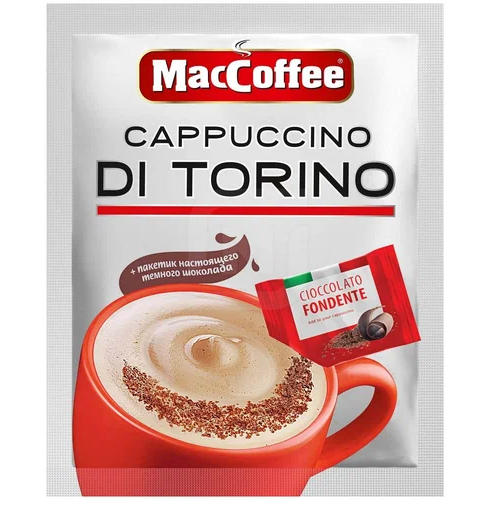 Напиток кофейный растворимый Cappuccino di Torino 2в1 MacCoffee 16,5г 