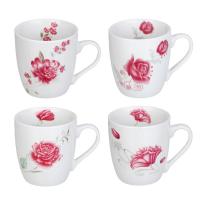 Кружка фарфор Пионы 4 дизайна 250мл 