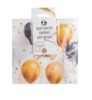 Набор салфеток бумажных, 12шт Happy birthday! 33x33см FNtastic 