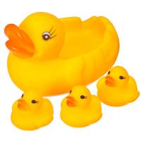 Набор фигурок-пищалок 4шт, резина, 10х8х7см, "Уточка" 