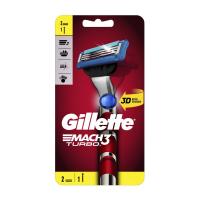 Бритва GILLETTE MACH3 Turbo 3D Red с 2 сменными кассетами 