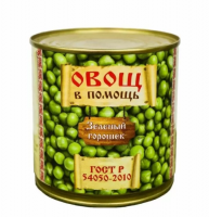 Горошек Овощ в помощь зеленый ГОСТ 420г ж/б 