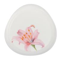 Тарелка десертная опаловое стекло MILLIMI Лилия 19.5см треугольная форма 