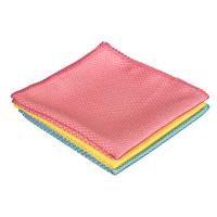 Салфетка из микрофибры для стекол и зеркал VETTA, 30х30см, 250 г/кв.м., 3 цвета 