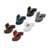 Заколка-краб для волос со стразами, пластик, 3см, 6 цветов, арт.845 