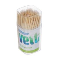 Зубочистки 150шт VETTA, бамбук, пластиковая упаковка 